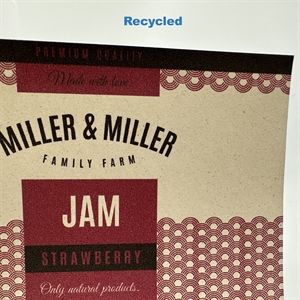 Recycled label test rulle - 10 cm x 4 meter